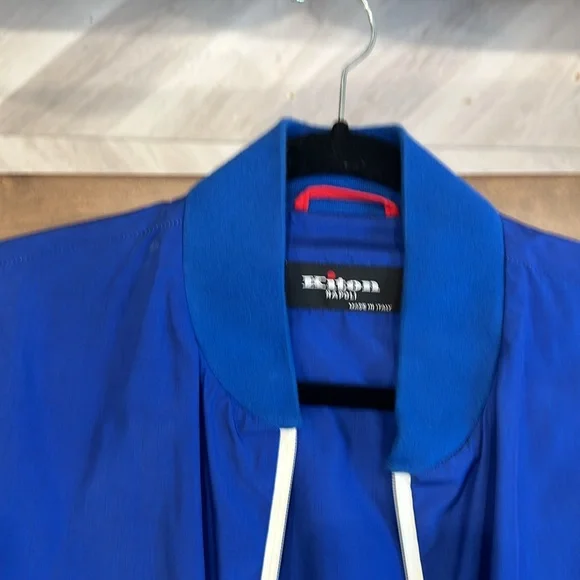 Kiton Men’s Blue Nylon Jacket Size 50